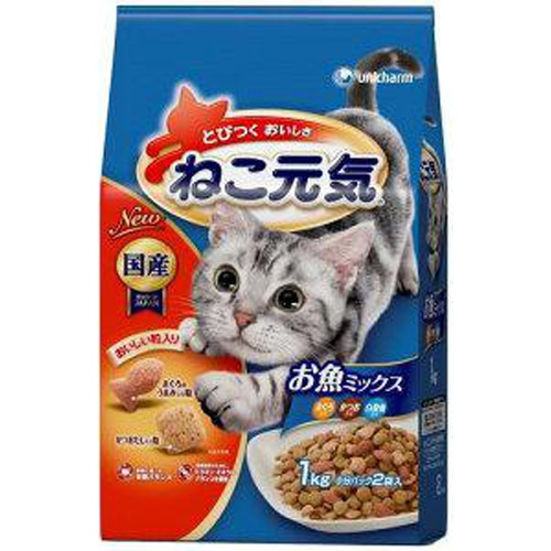 ねこ元気 お魚ミックスかつお・白身魚入り 1kg