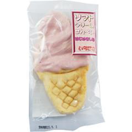 煎屋 手焼きソフトクリームせんべいイチゴ 1枚