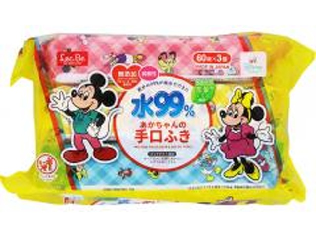 レック 手口ふき60枚×3 ミッキー&フレンズ