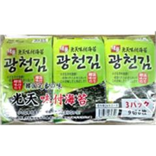 韓国のり 韓国光天味付のり9切6枚 3P【07/19 新商品】