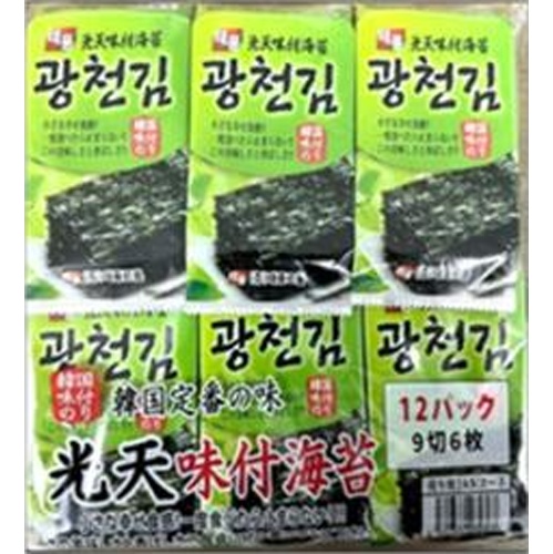 韓国のり 韓国光天味付のり切6枚 12P【07/19 新商品】