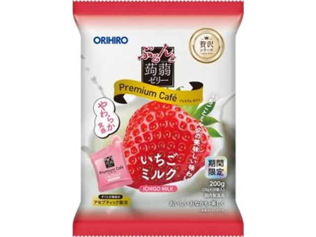 オリヒロ ぷるんと蒟蒻プレミアムカフェいちごミルク【09/08 新商品】