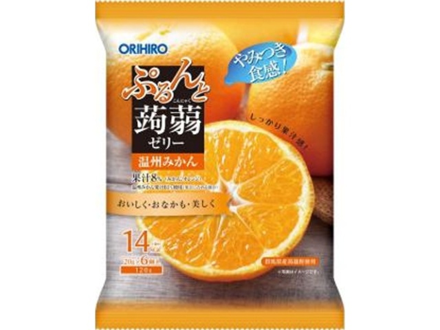 オリヒロ ぷるんと蒟蒻ゼリーパウチ温州みかん味6個【09/08 新商品】