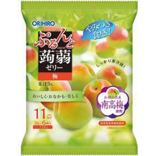 オリヒロ ぷるんと蒟蒻ゼリー ウメ6個【03/15 新商品】