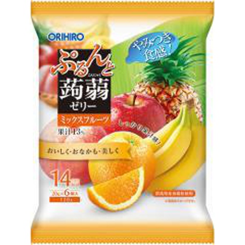 オリヒロ ぷるんと蒟蒻ゼリー ミックスフルーツ6個【03/15 新商品】