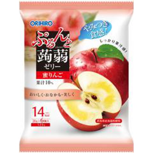 オリヒロ 蒟蒻ゼリーパウチ 蜜りんご6個