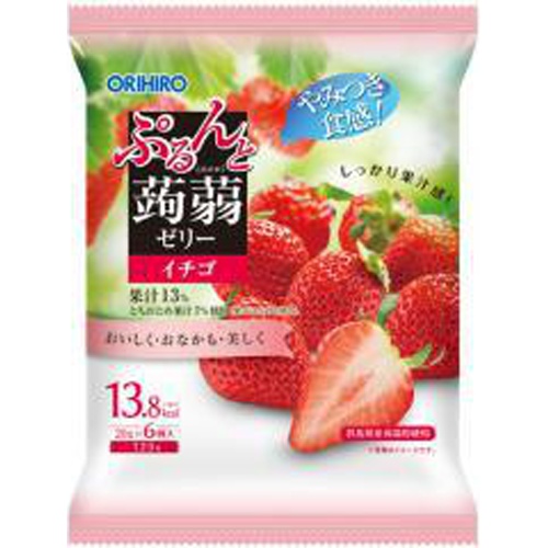 オリウツノミヤ商会プランデュ 蒟蒻ゼリーパウチイチゴ(とちおとめ)6個【11/01 新商品】