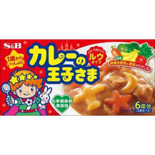 S&B カレーの王子さまルウタイプ 80g