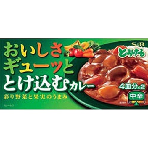 S&B おいしさギューッととけ込むカレー中辛140