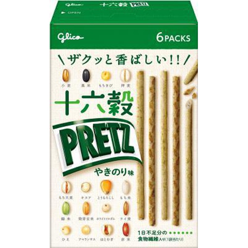 グリコ 十六穀プリッツ やきのり味6袋