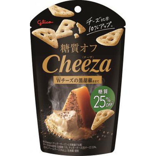 グリコ 糖質オフチーザ Wチーズの黒胡椒仕立て