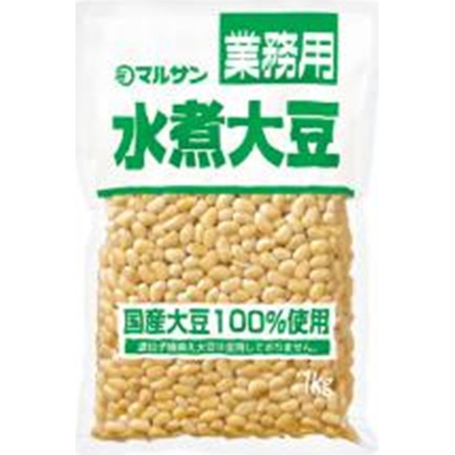 マルサンアイ 国産水煮大豆 袋1kg(業)