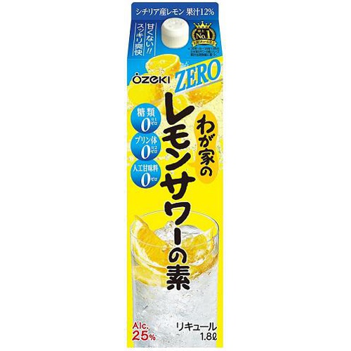 大関 わが家のレモンサワーの素 ゼロ 紙1.8L