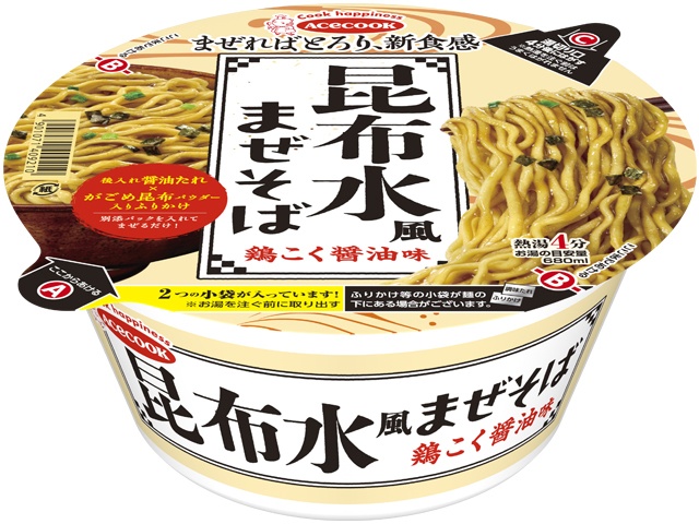 エース 昆布水風まぜそば 鶏こく醤油味【02/23 新商品】