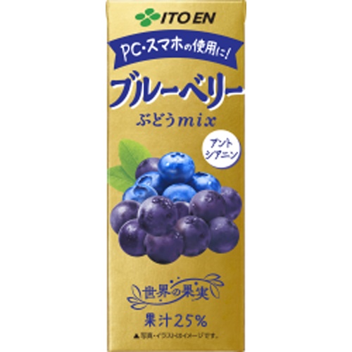 伊藤園 紙ブルーベリー ぶどうmix200ml【04/07 新商品】
