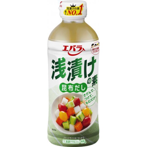 エバラ 浅漬けの素昆布だし 500ml