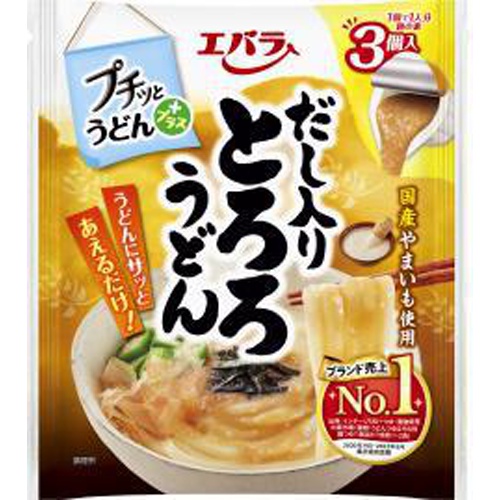 エバラ プチッとプラスだし入りとろろうどん 3個