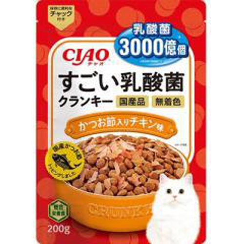 いなばペット 乳酸菌クランキーかつおチキン200g