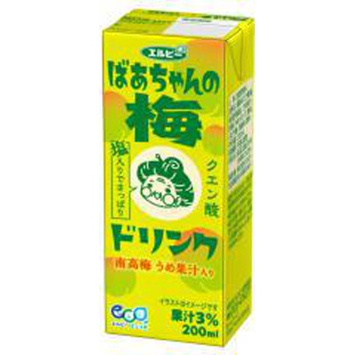 エルビー ばあちゃんの梅ドリンク 紙200ml