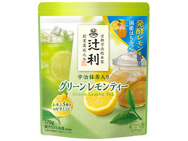 辻利 宇治抹茶入りグリーンレモンティー 170g【03/01 新商品】