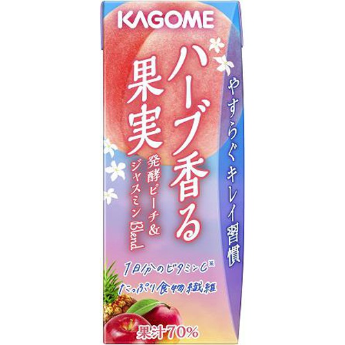 カゴメ ハーブ香る果実 ピーチ&ジャスミン紙195