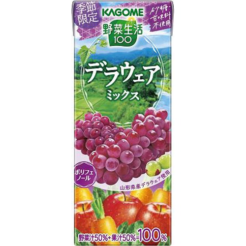 カゴメ 野菜生活デラウェアミックス 195ml【07/19 新商品】