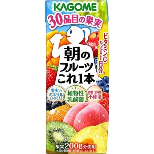 カゴメ 朝のフルーツこれ一本リーフパック200ml