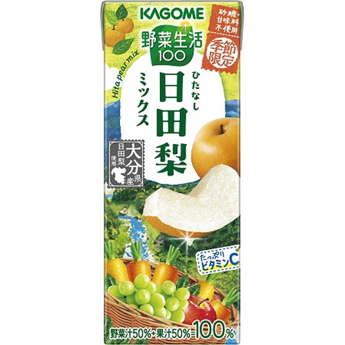 カゴメ 野菜生活 日田梨ミックス紙195ml