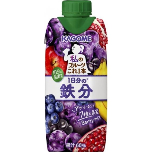 カゴメ 私のフルーツこれ一本1日分の鉄分330ml【09/23 新商品】