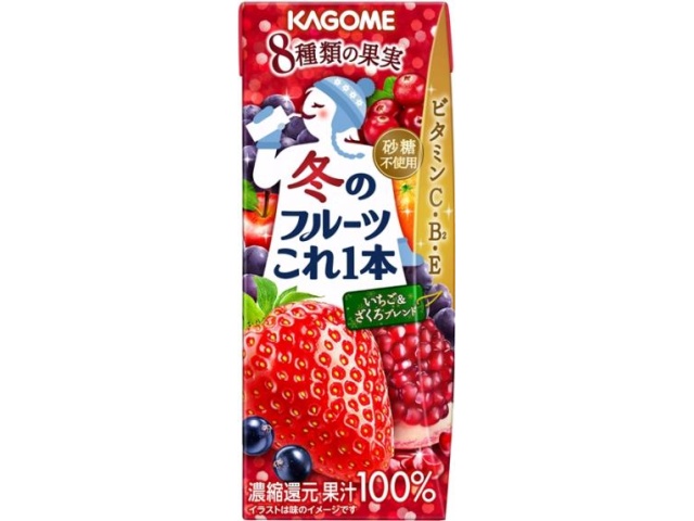 カゴメ 冬のフルーツこれ一本いちご&ざくろ200【11/11 新商品】
