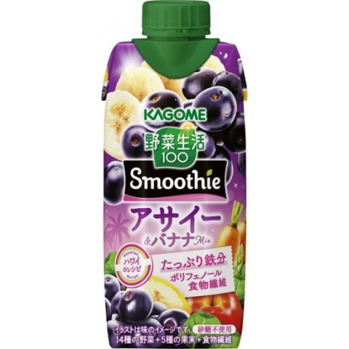 カゴメ スムージー アサイー&バナナ紙330ml【09/09 新商品】