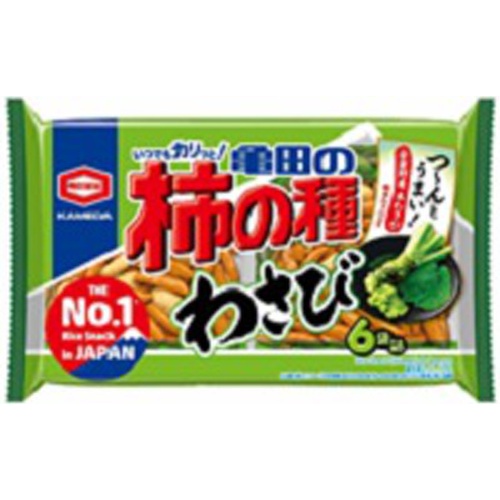 亀田 柿の種 わさび6袋詰173g