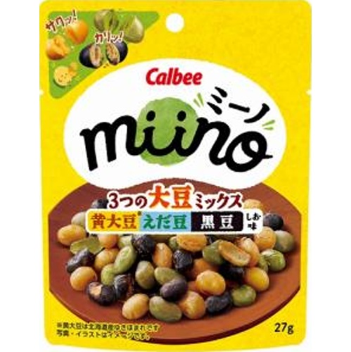 カルビー miino 3つの大豆ミックス27g【06/30 新商品】