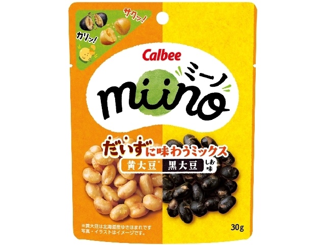 カルビー miino だいずミックス黄大豆30g【01/19 新商品】