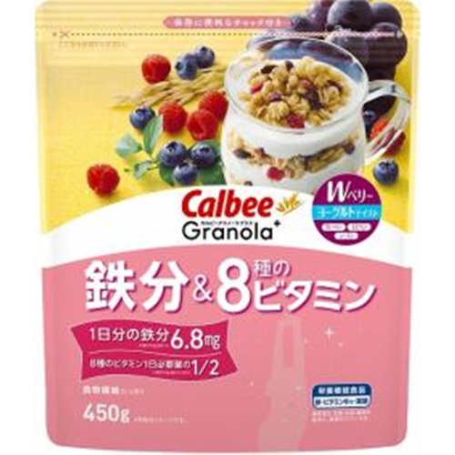 カルビー　グラノーラ+鉄分&8種ビタミン　450g