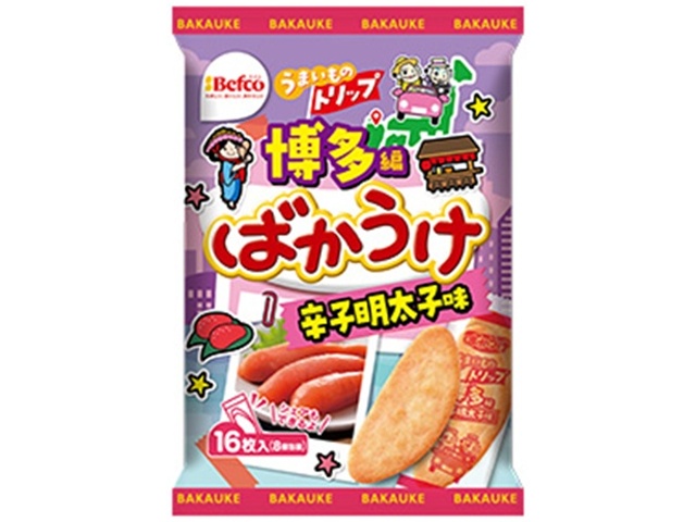 栗山 ご当地ばかうけ辛子明太子味 16枚【02/09 新商品】