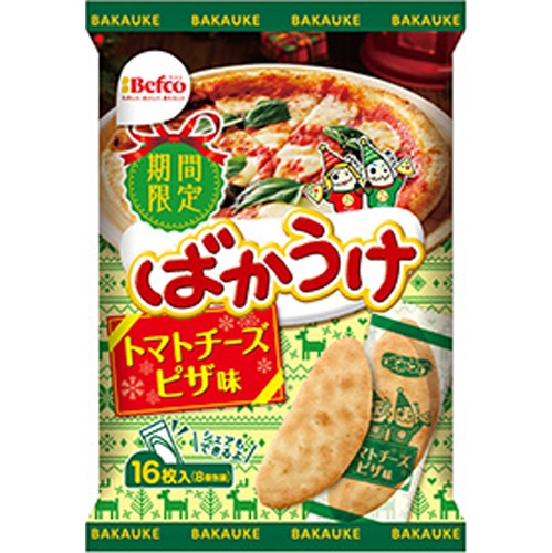 ◆栗山 ばかうけ トマトチーズピザ味16枚【10/13 新商品】