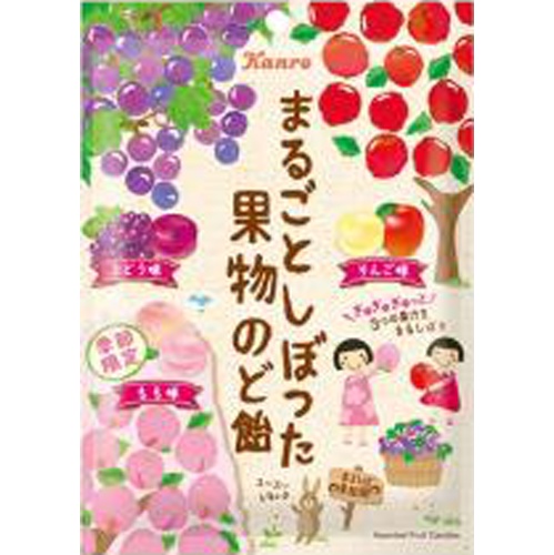 カンロ まるごとしぼった果物のど飴 80g【03/25 新商品】