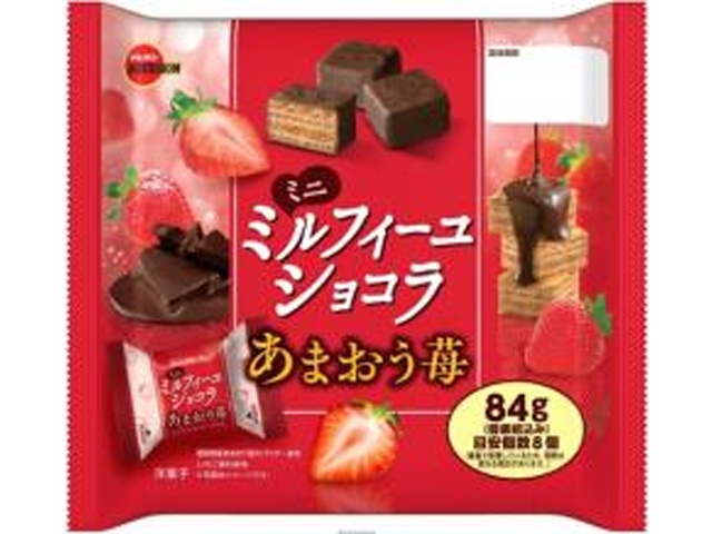 ブルボン ミニミルフィーユショコラあまおう苺84g【11/18 新商品】