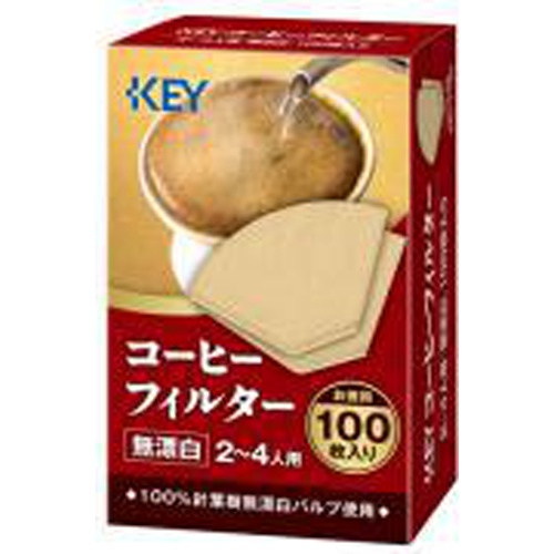 キー コーヒーフィルター2-4人用100P箱入り