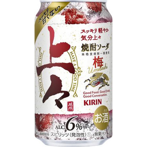 キリン 「上々」焼酎ソーダ 梅 350ml