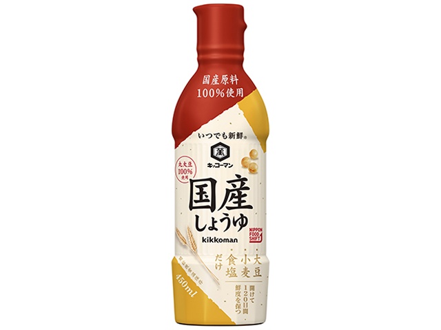 【萬】 いつでも新鮮 国産しょうゆ450ml