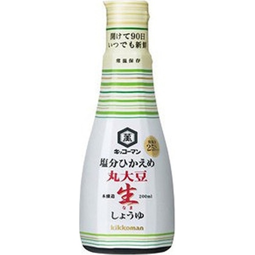 【萬】塩分ひかえめ丸大豆生しょうゆ 200ml