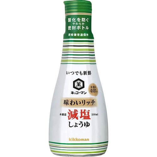 【萬】新鮮味わいリッチ減塩しょうゆ 200ml