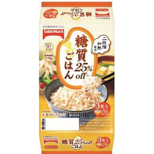 テーブルマーク 糖質25%offごはん 3食