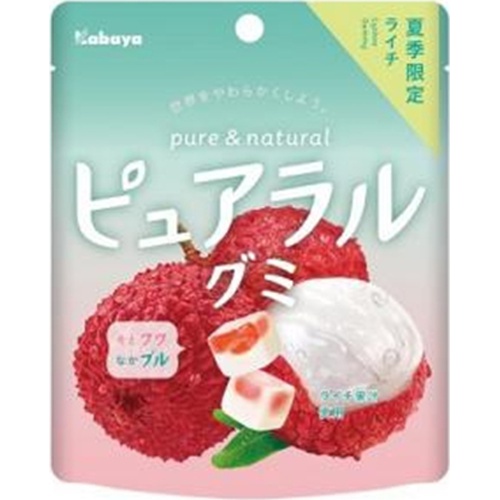 カバヤ　ピュアラルグミ　ライチ58g