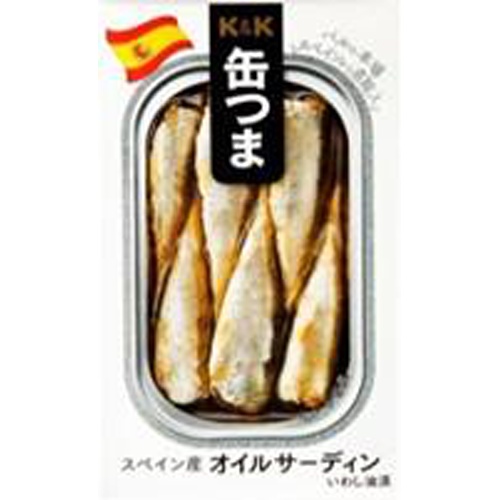 K&K 缶つまスペイン産オイルサーディン85g