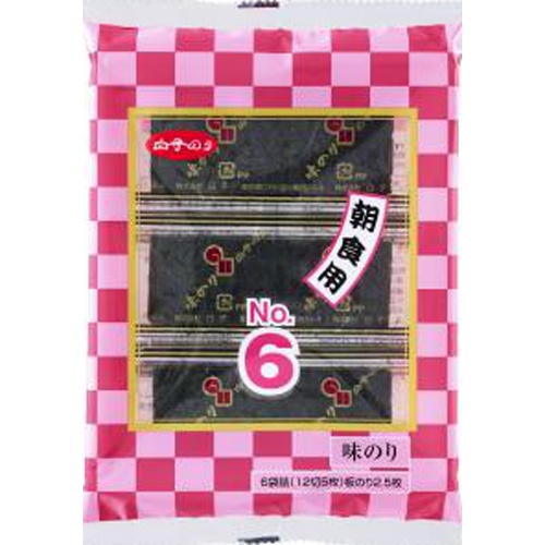 白子 韓国産味のりNo.6朝食用12切5枚