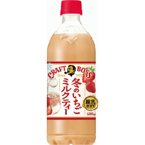 クラフトボス いちご練乳ミルクティーP600ml【12/12 新商品】
