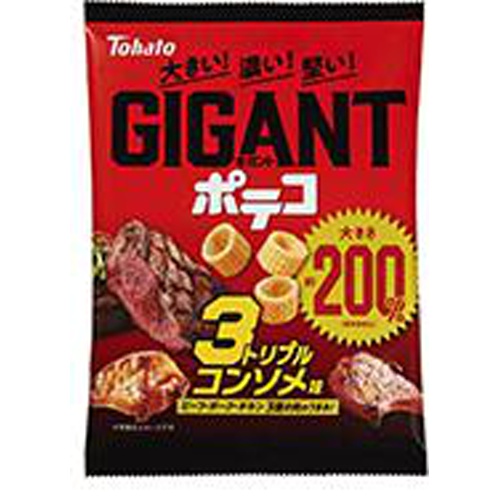 東ハト ギガントポテコ トリプルコンソメ味 58g | 商品紹介 | お菓子 